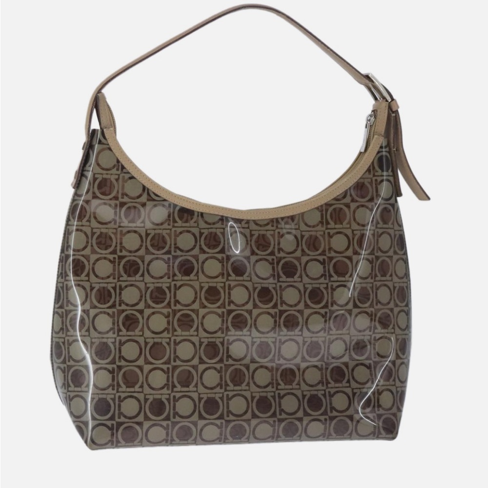Vintage Ferragamo PVC Shoulder Bag Tote - Picture 8 of 8